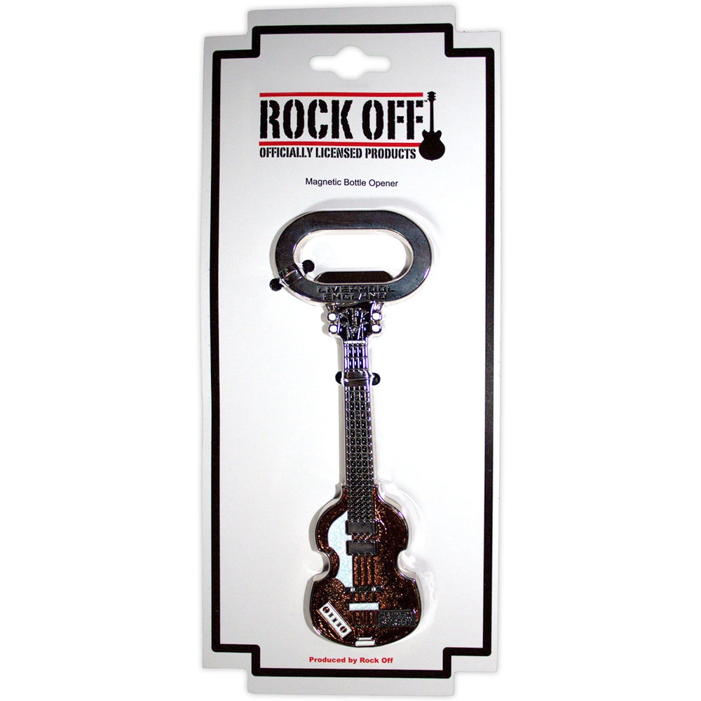 - Mathew Street Brown Bass Bottle opener - Silver coloured/Brown